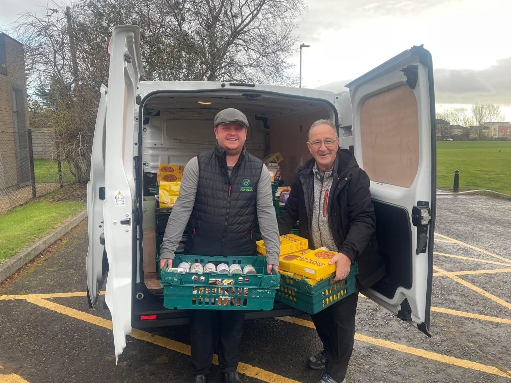 A volunteer delivers customer donateed items to West Edinburgh Community Support project (WECSP)